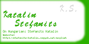 katalin stefanits business card